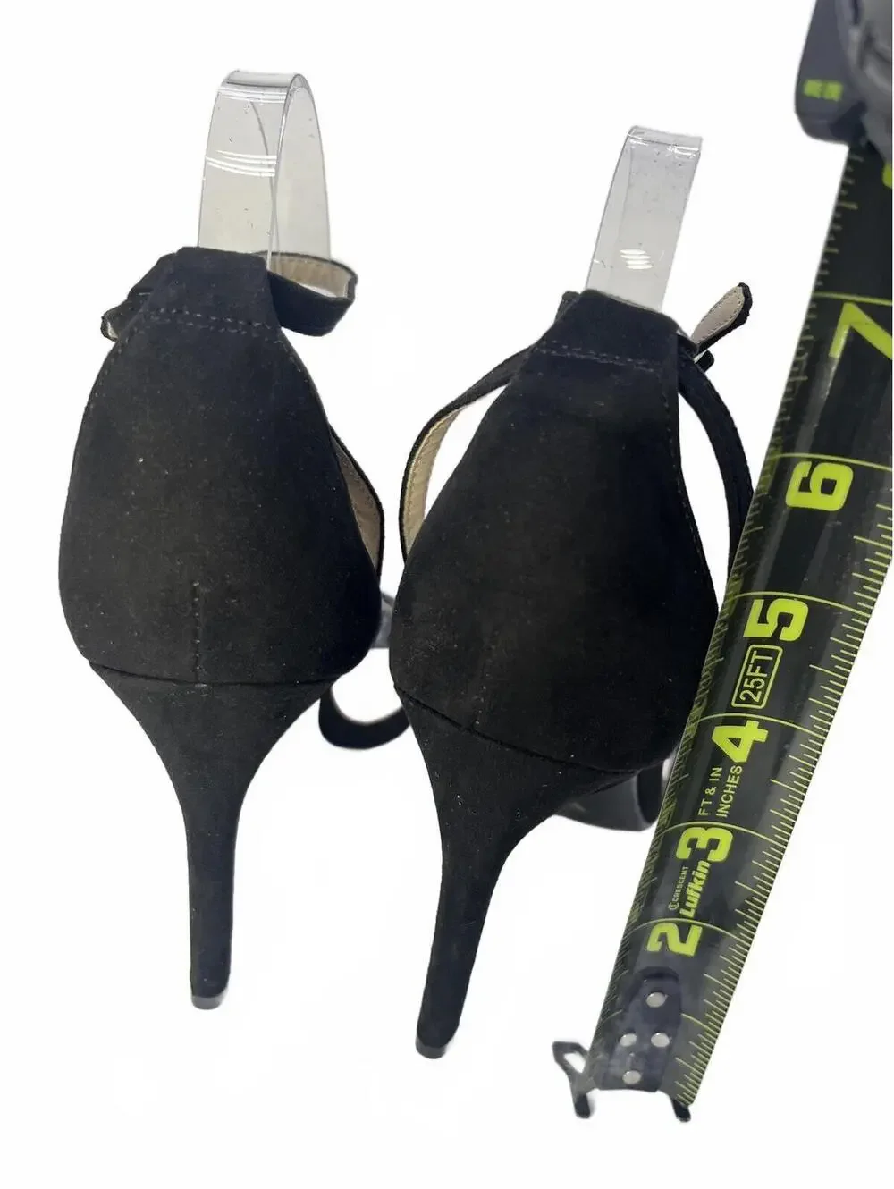Ankle Strap Heels Suede Classic Black Size 9 High Heels by Banana Republic NWOT